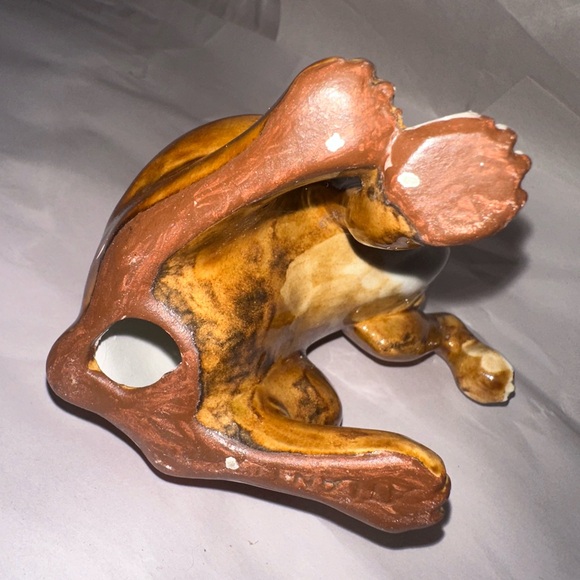 Vintage Atlantic Mold Ceramic Boxer Dog 6” Paw Up Hand Painted - Picture 13 of 15